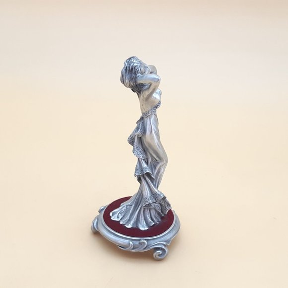 Caroline Pewter Statue Frou-Frou Collection by les Etains Du Prince made in Fran - Picture 5 of 11